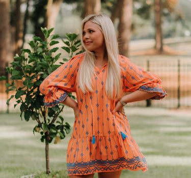 Tangerine Mini Dress